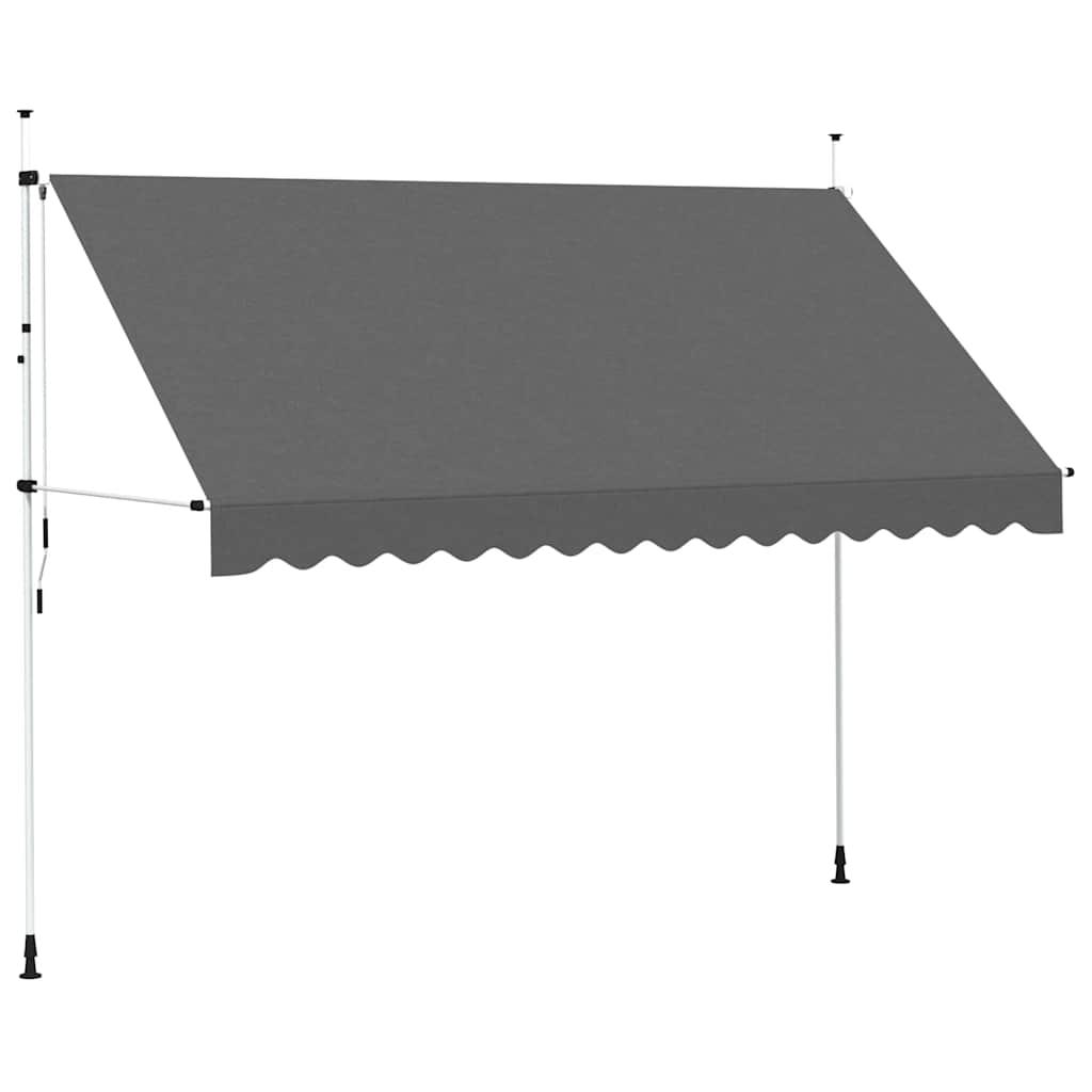 Toldo retráctil de operación manual gris antracita 100 cm