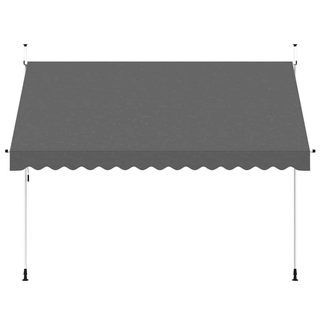 Toldo retráctil de operación manual gris antracita 100 cm
