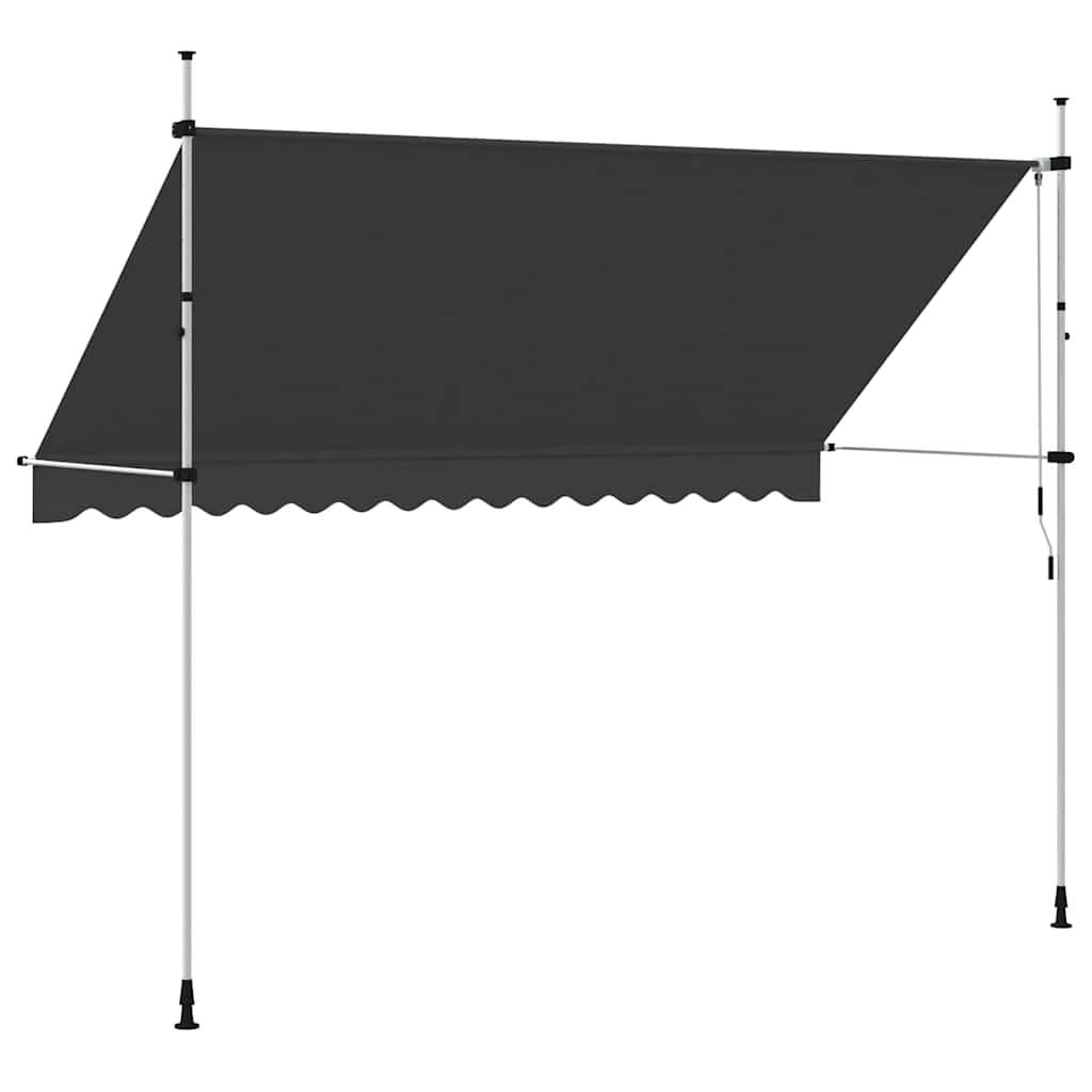 Toldo retráctil de operación manual gris antracita 100 cm