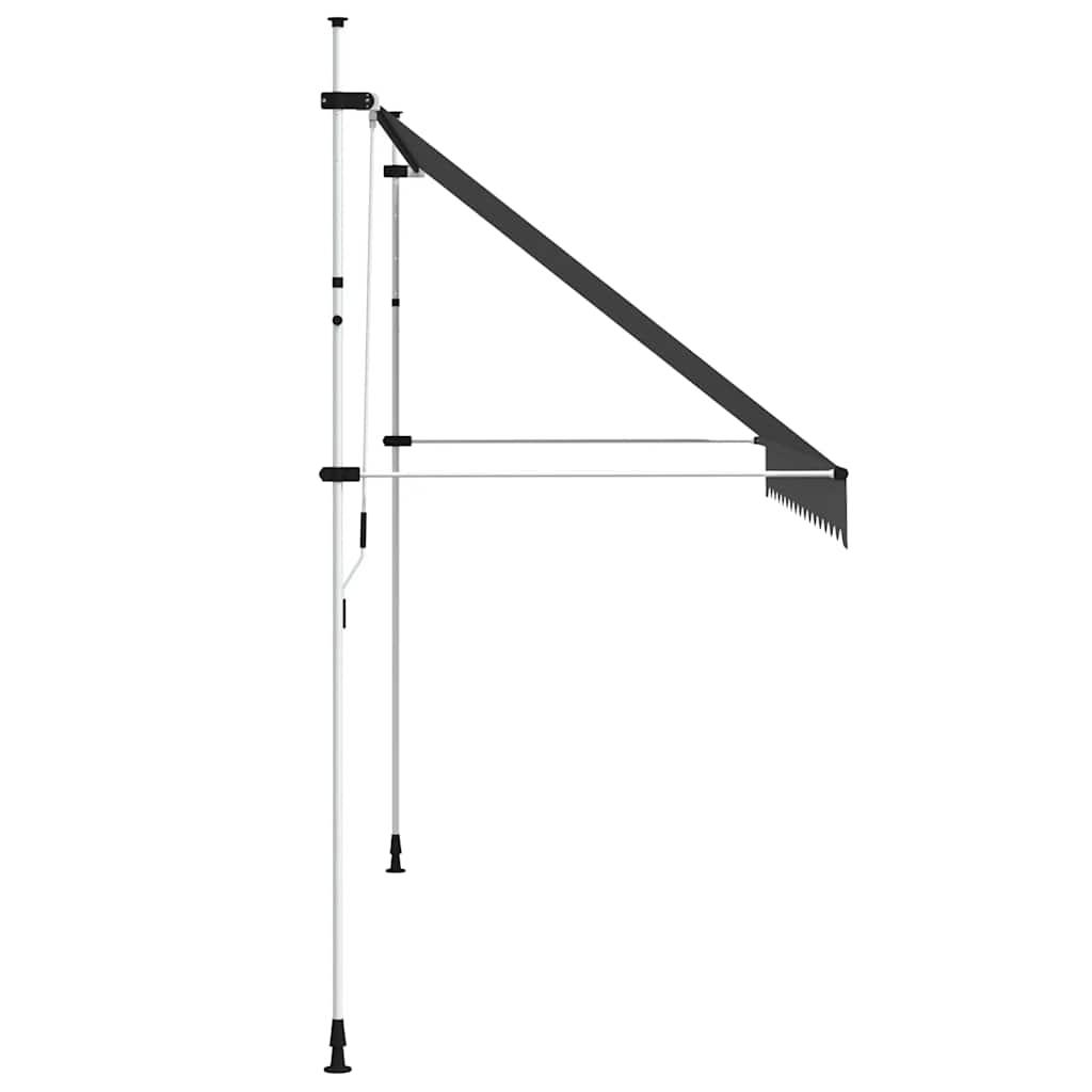 Toldo retráctil de operación manual gris antracita 100 cm