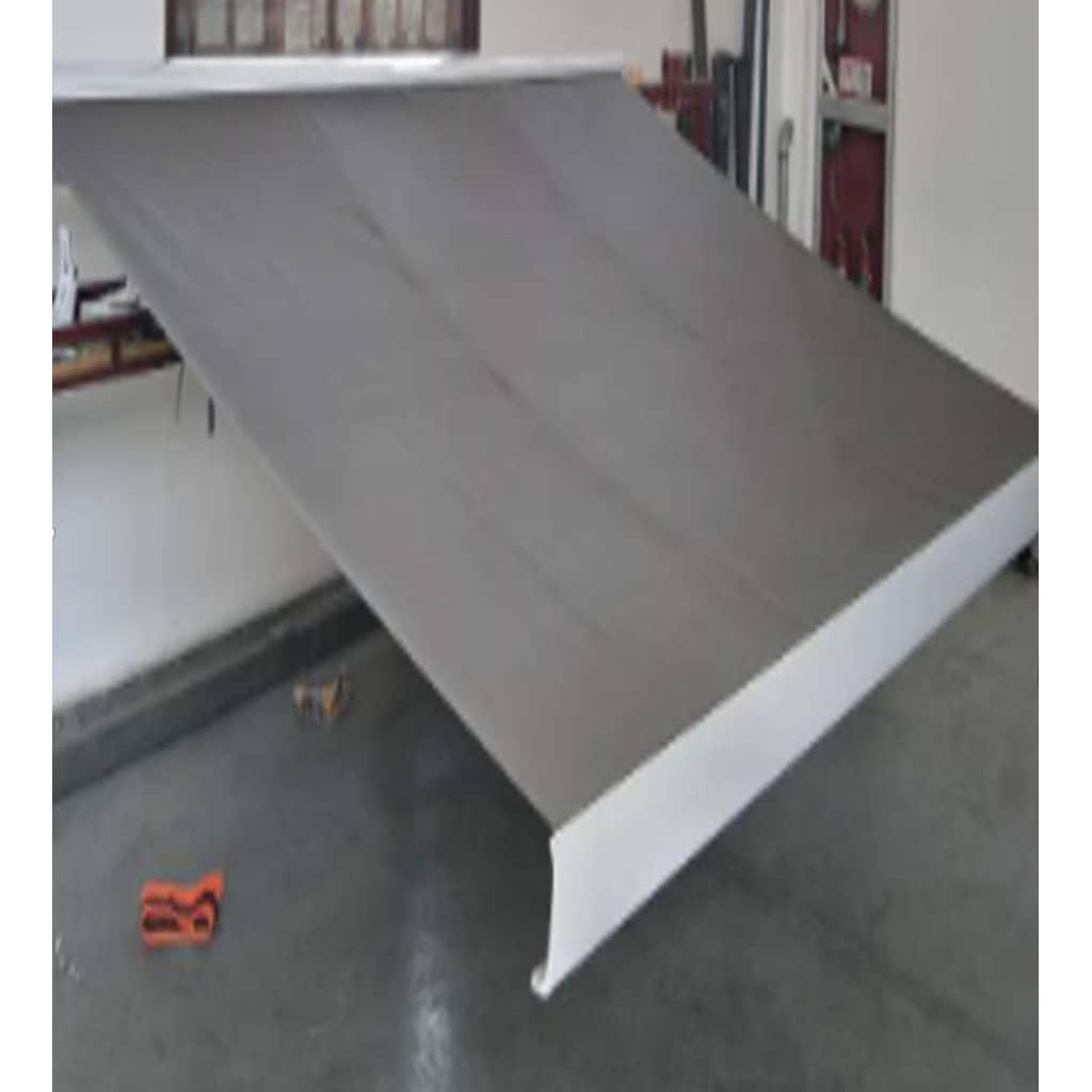 Toldo retráctil Azul y Blanco 400 x 350 cm Poliéster y Aluminio