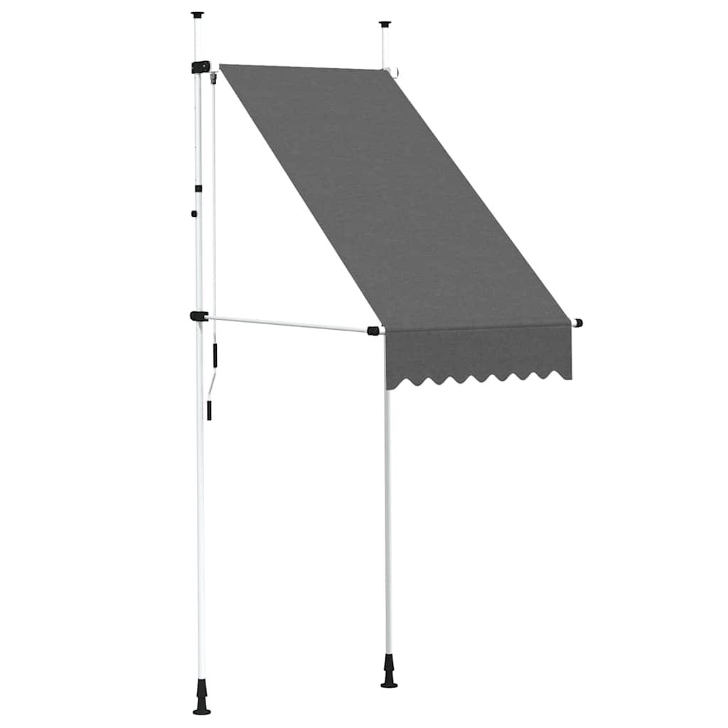 Toldo retráctil de operación manual gris antracita 100 cm