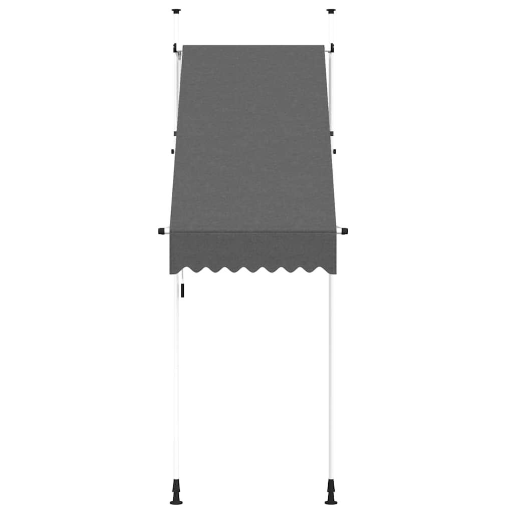 Toldo retráctil de operación manual gris antracita 100 cm