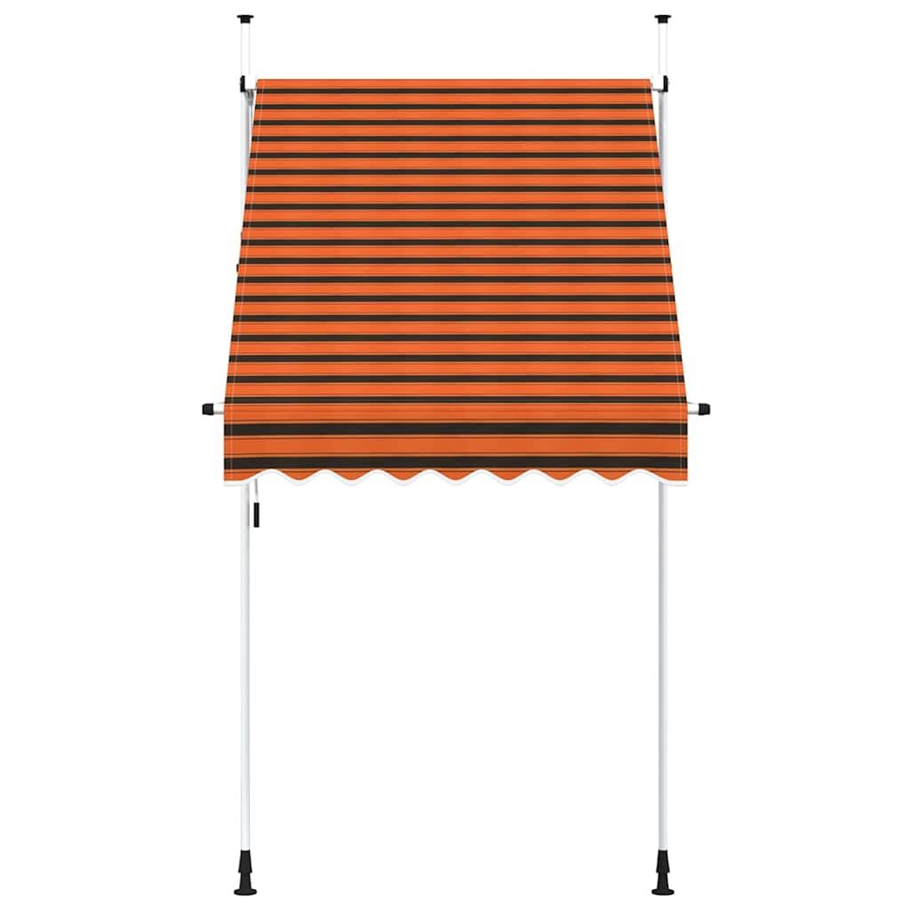 Toldo manual retráctil amarillo y blanco 300x250 cm
