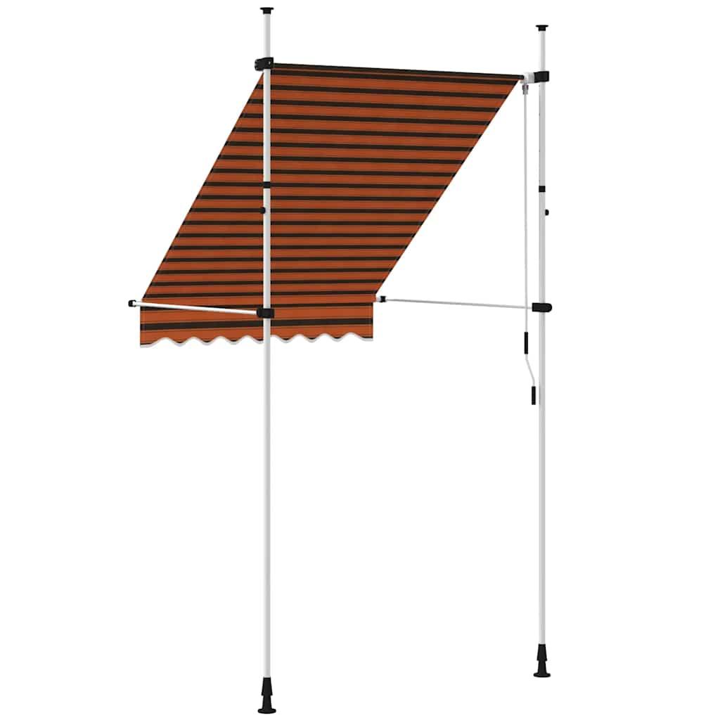 Toldo manual retráctil amarillo y blanco 300x250 cm