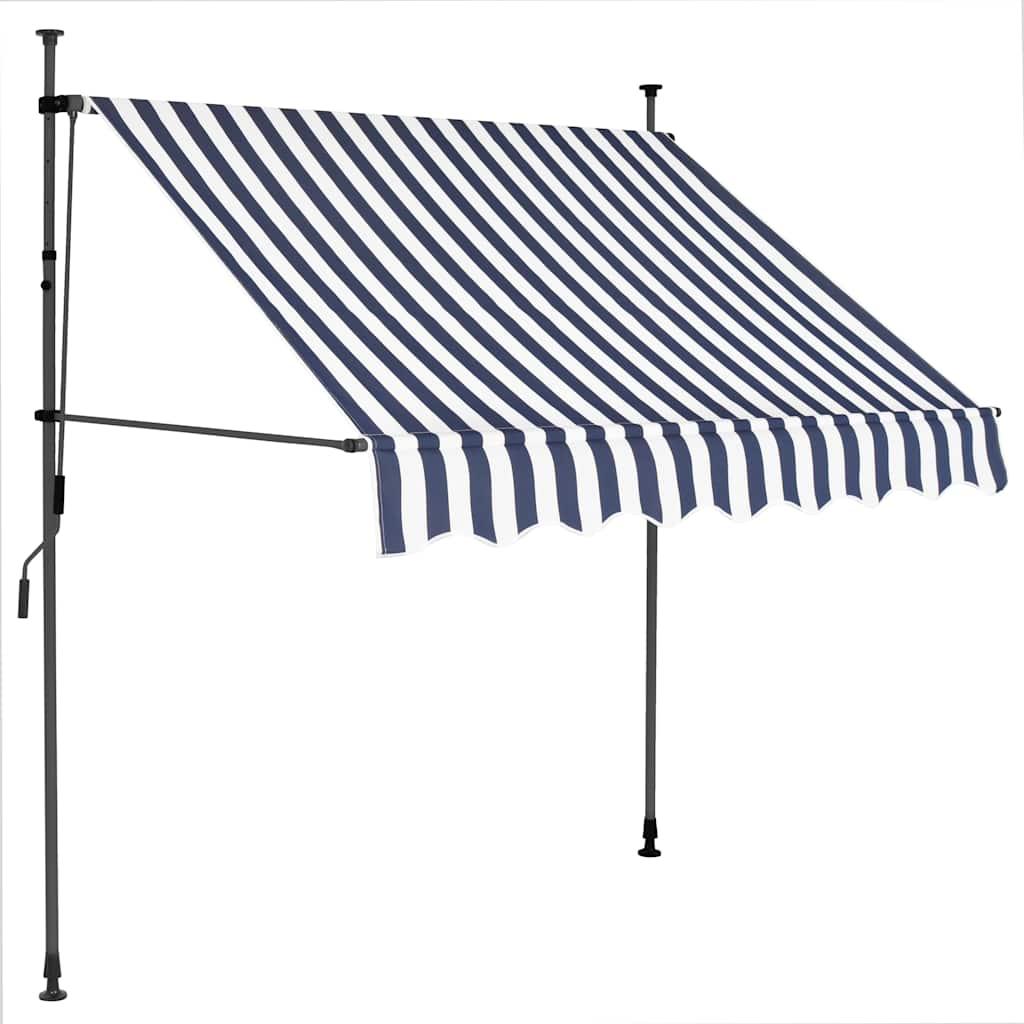 Toldo manual retráctil con LED amarillo y blanco 350x250 cm