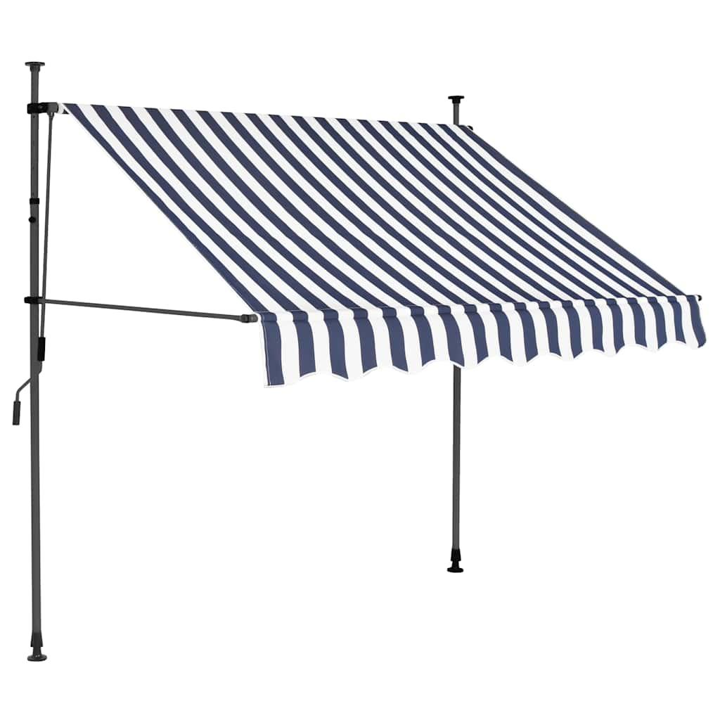 Toldo manual retráctil con LED amarillo y blanco 350x250 cm