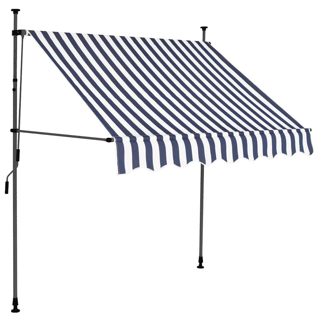 Toldo manual retráctil con LED amarillo y blanco 350x250 cm