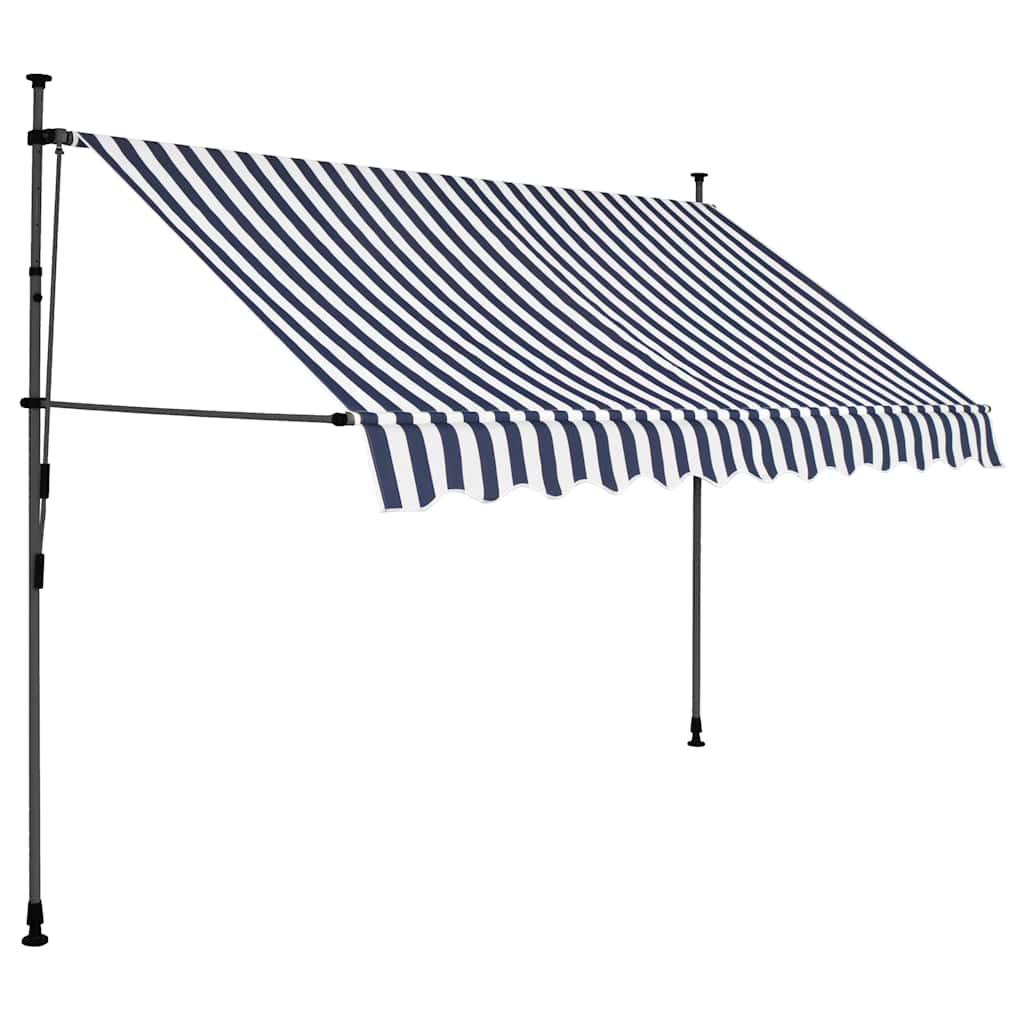 Toldo manual retráctil con LED amarillo y blanco 350x250 cm