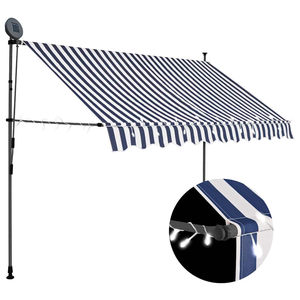 Toldo manual retráctil con LED