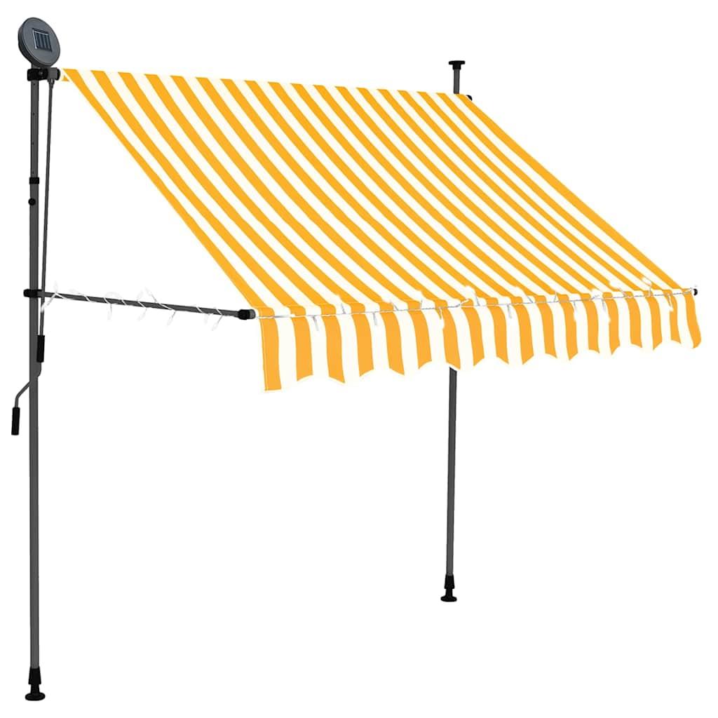 Toldo manual retráctil con LED