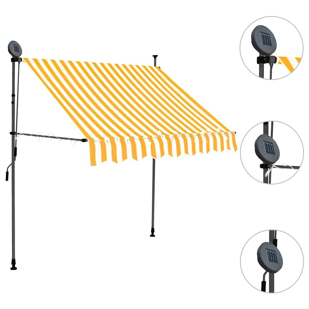 Toldo manual retráctil con LED