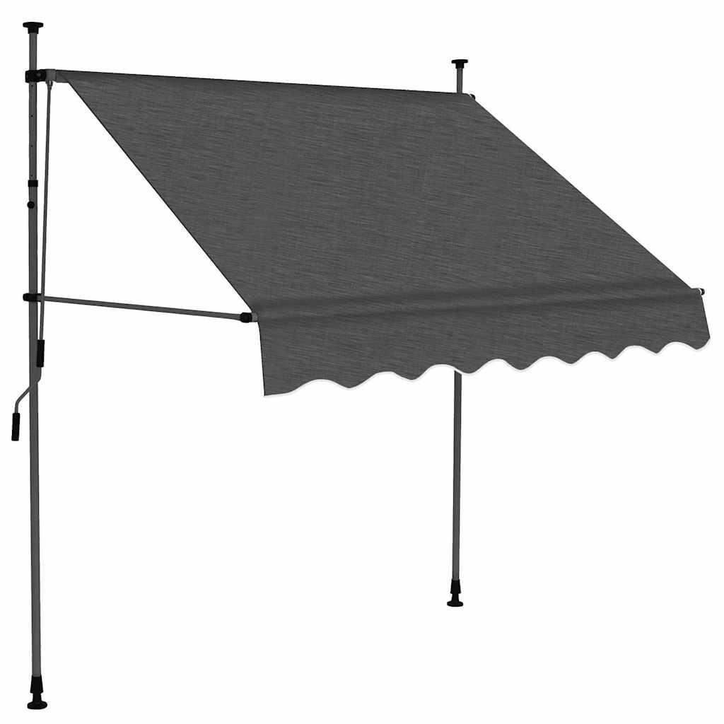 Toldo manual retráctil con LED amarillo y blanco 350x250 cm