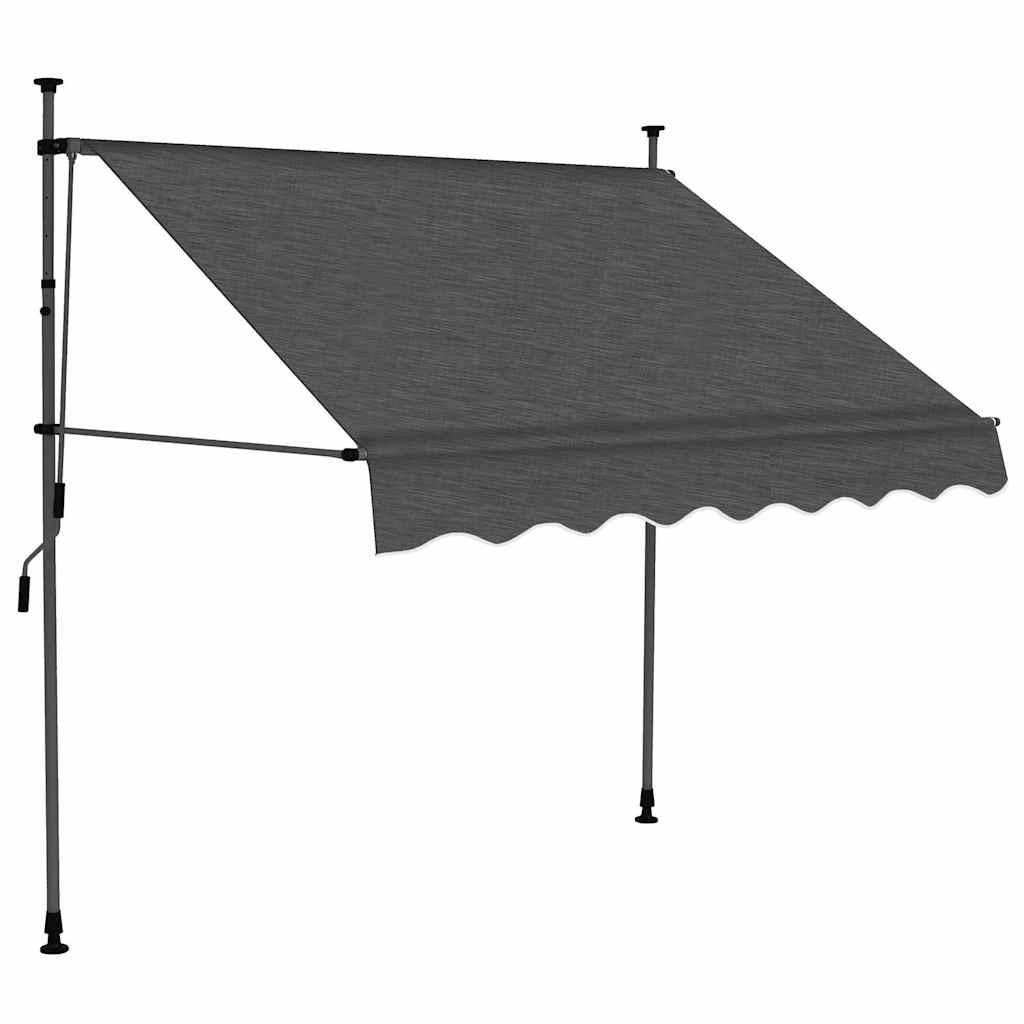 Toldo manual retráctil con LED amarillo y blanco 450x350 cm