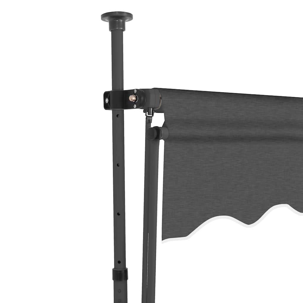 Toldo manual retráctil con LED amarillo y blanco 450x350 cm
