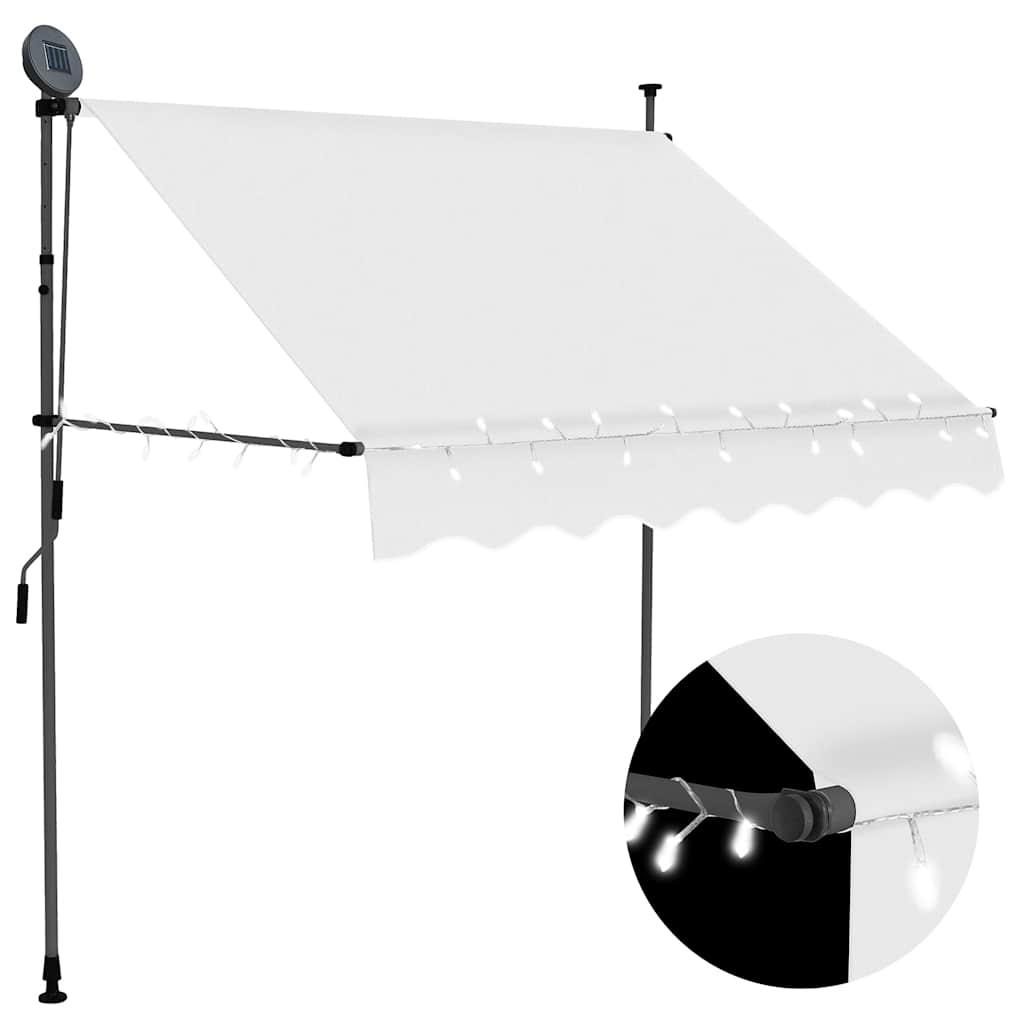 Toldo manual retráctil con LED