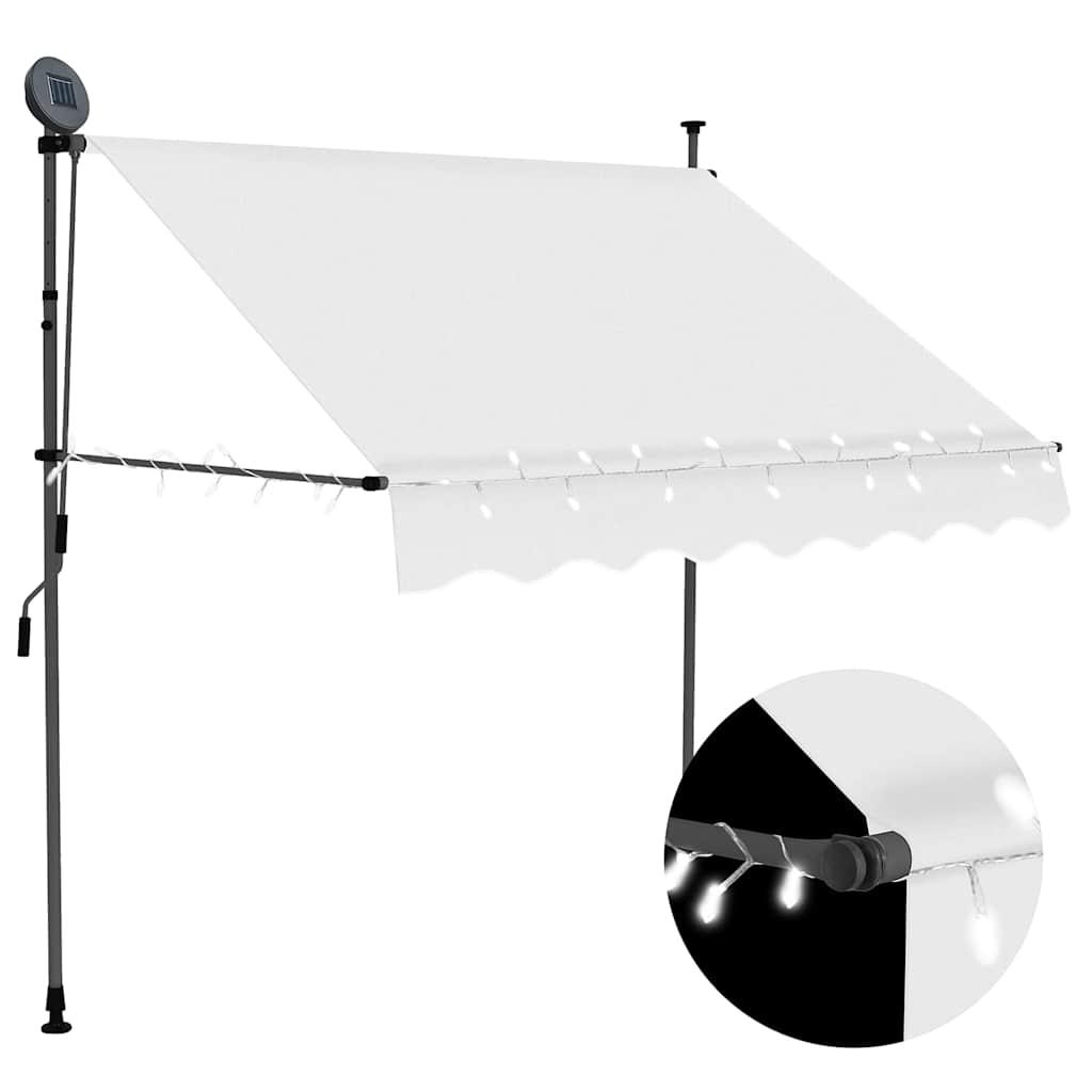 Toldo manual retráctil con LED