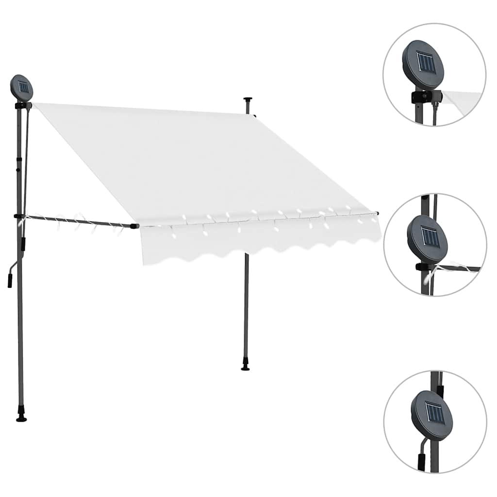 Toldo manual retráctil con LED