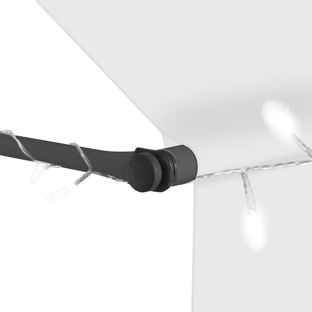 Toldo manual retráctil con LED