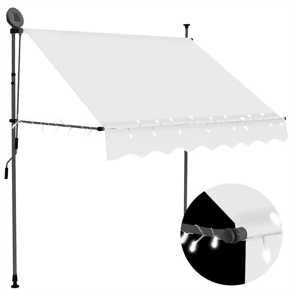 Toldo manual retráctil con LED