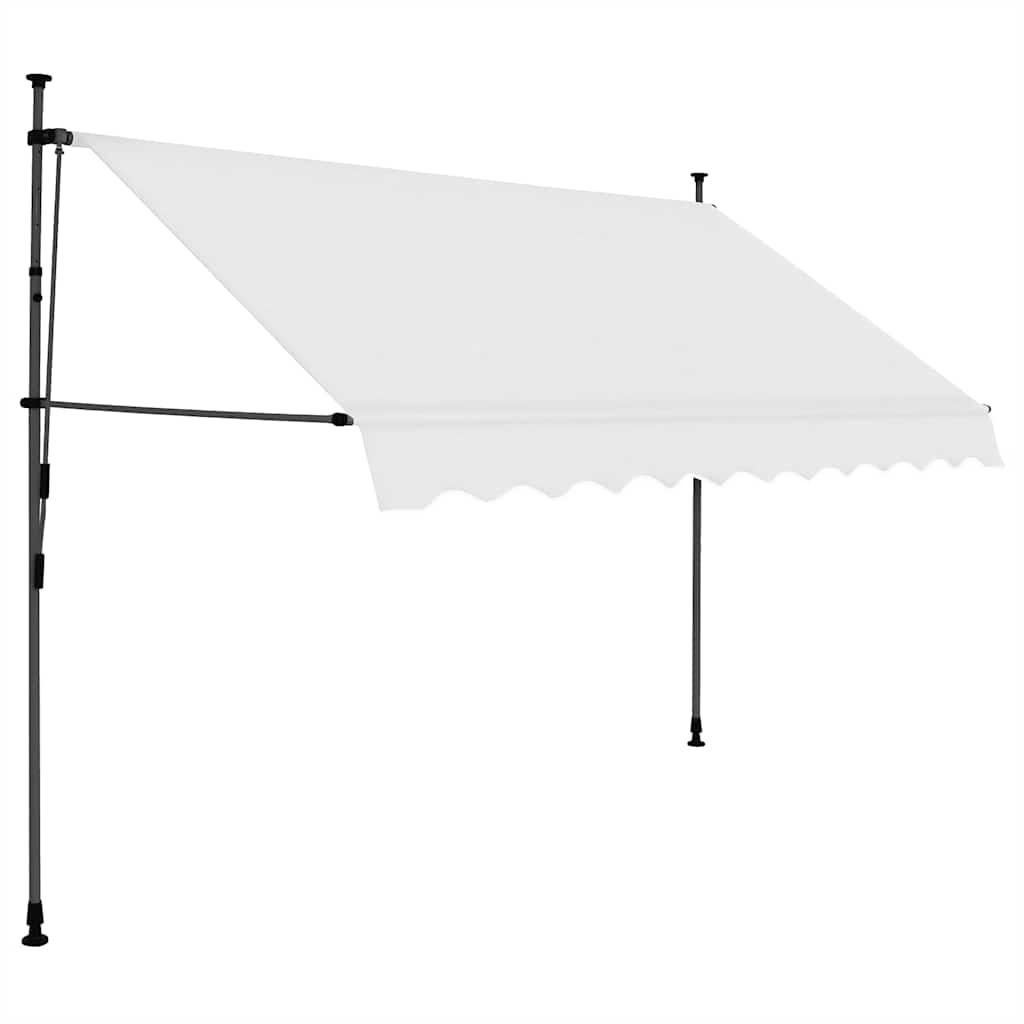 Toldo manual retráctil con LED amarillo y blanco 350x250 cm