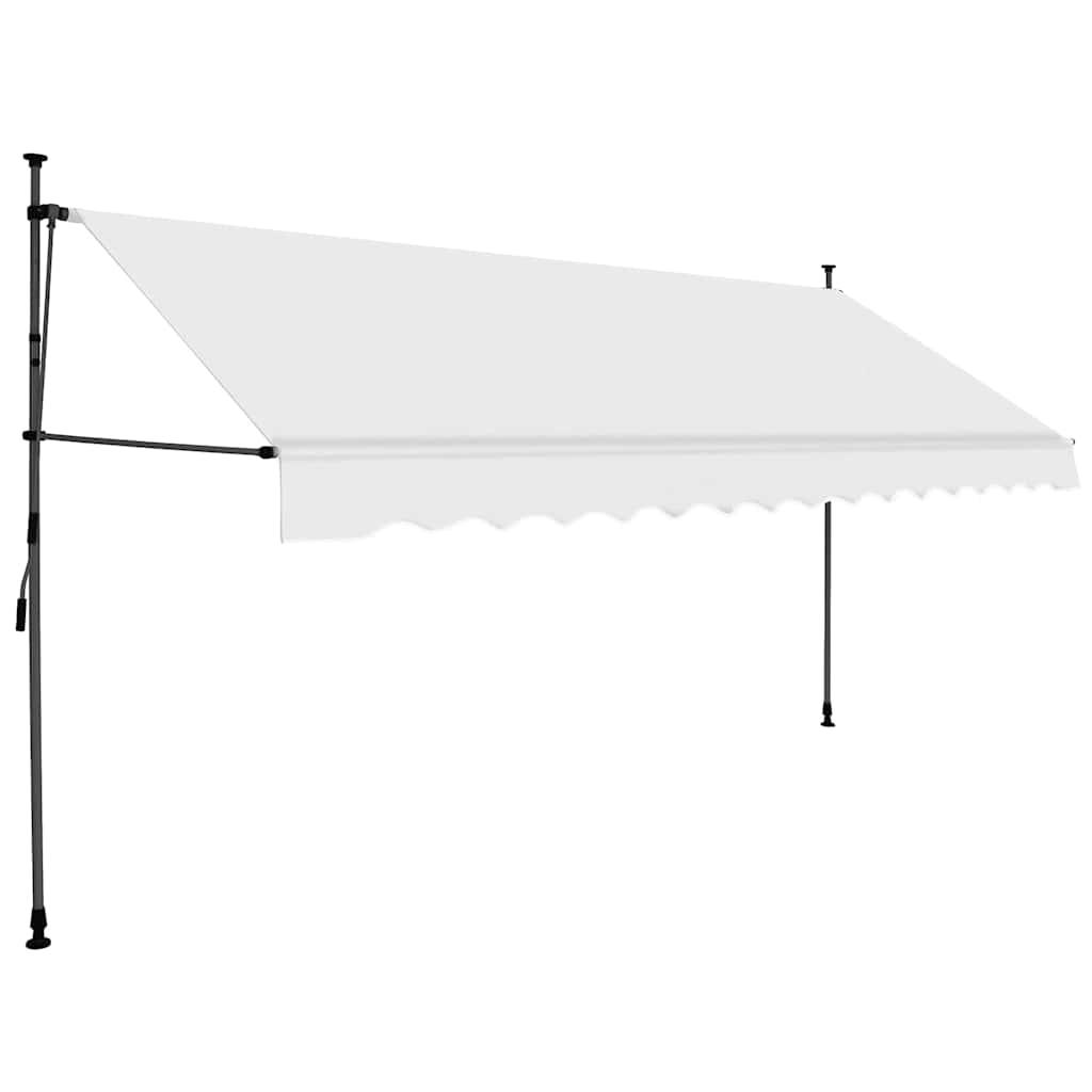 Toldo manual retráctil con LED amarillo y blanco 350x250 cm