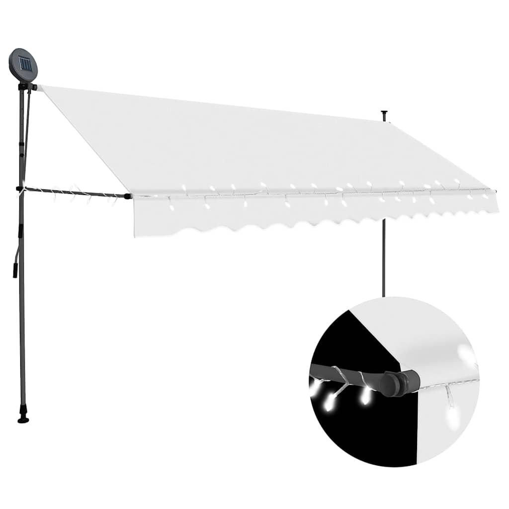 Toldo manual retráctil con LED