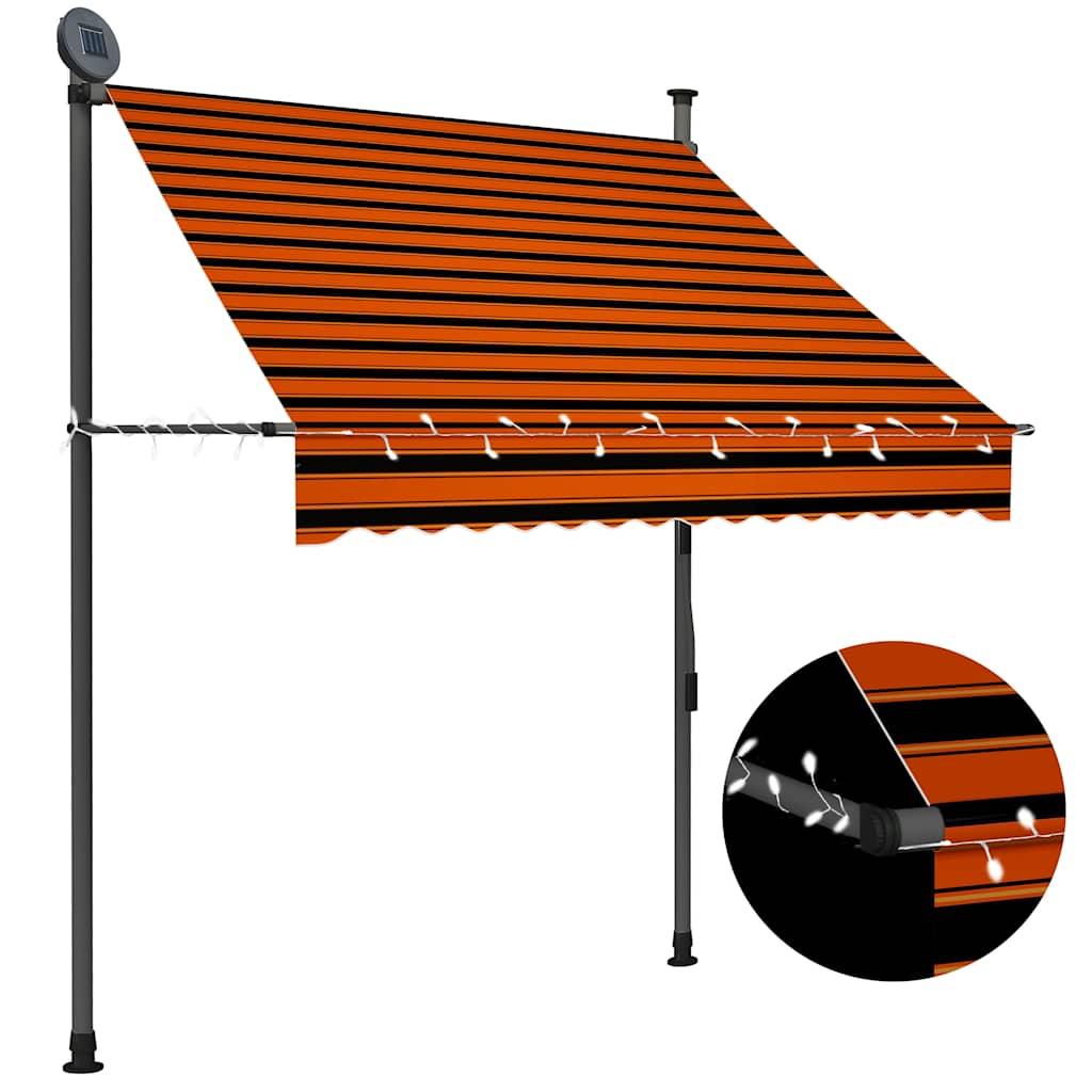 Toldo manual retráctil con LED