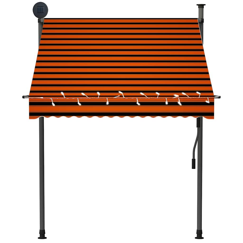Toldo manual retráctil con LED