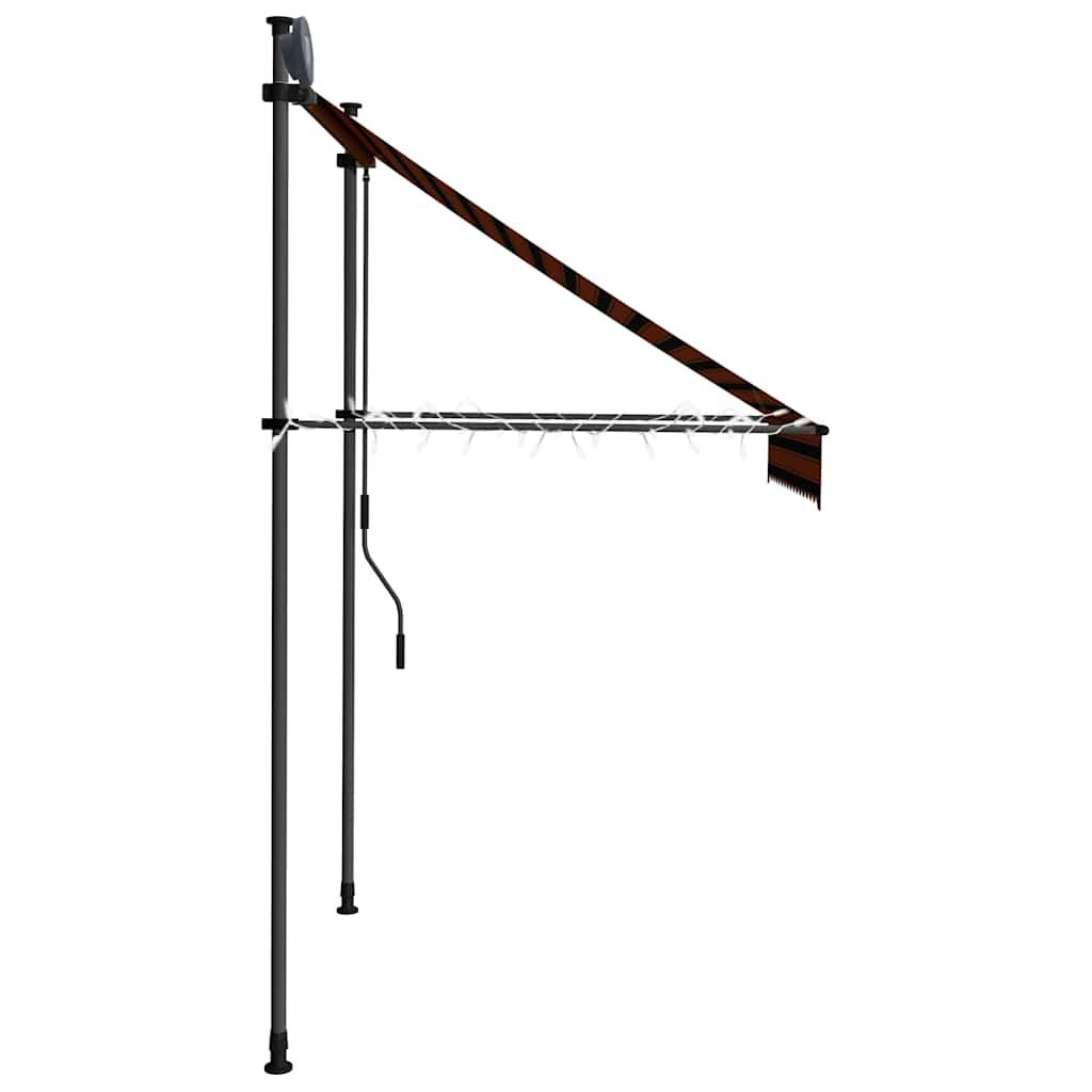 Toldo manual retráctil con LED