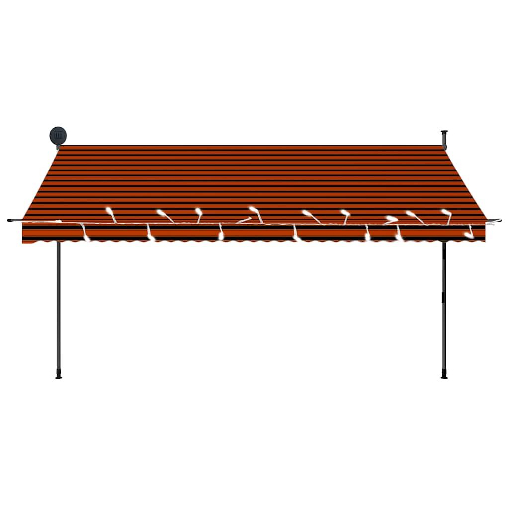 Toldo manual retráctil con LED