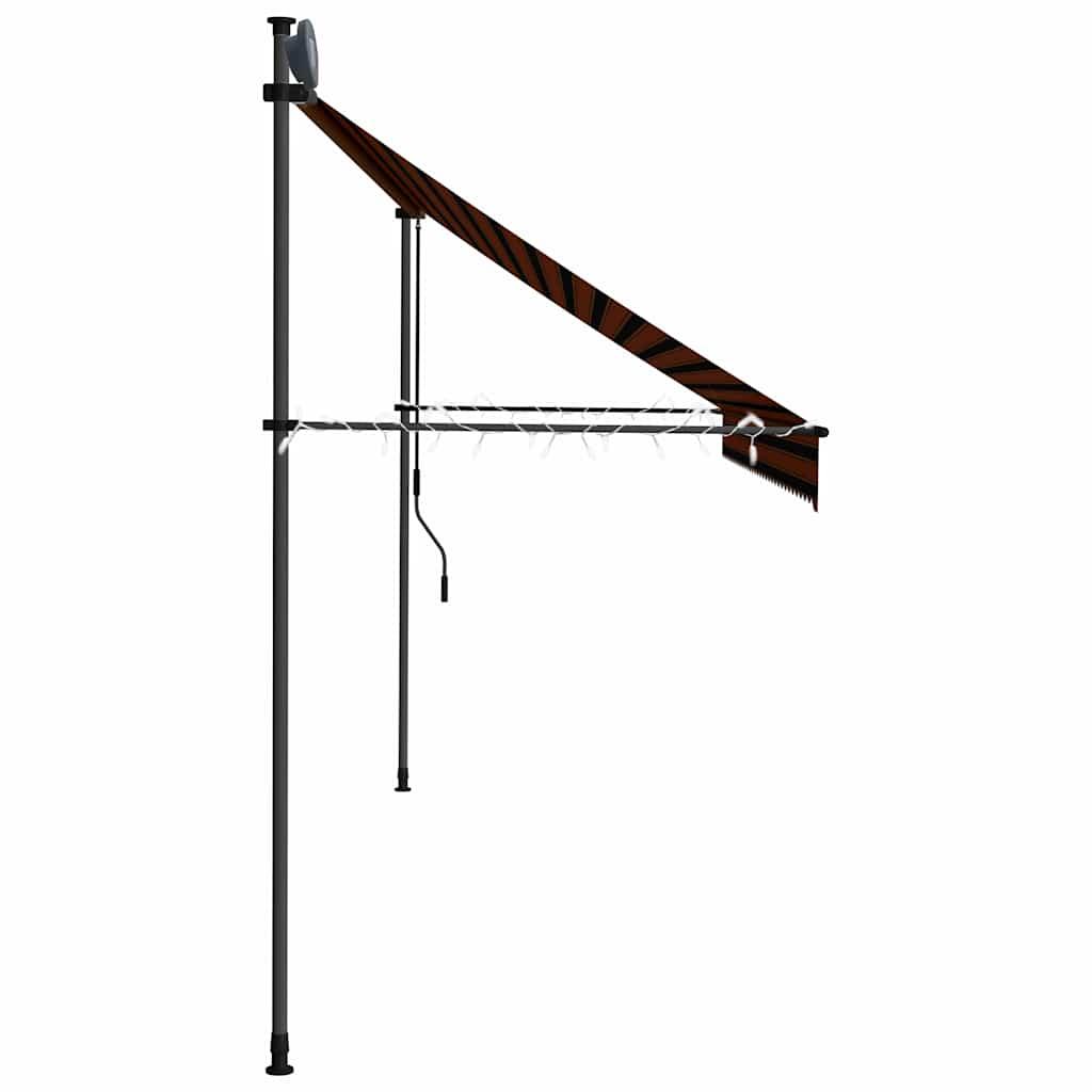 Toldo manual retráctil con LED