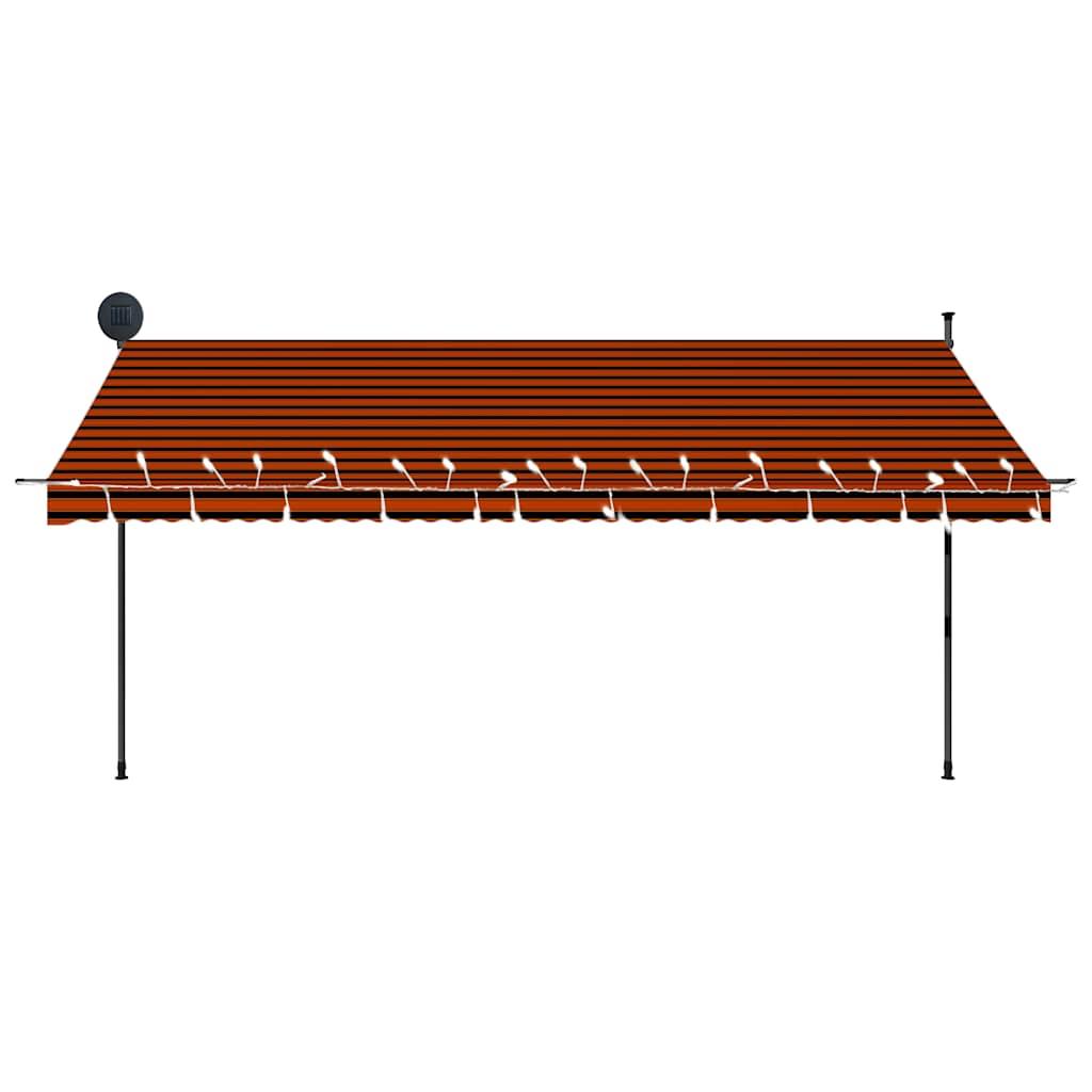 Toldo manual retráctil con LED