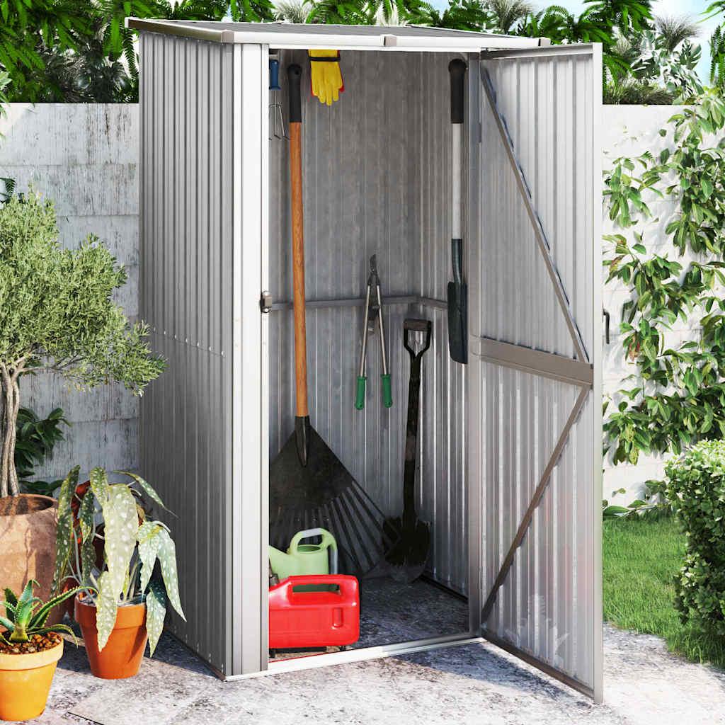 Cobertizo jardín acero galvanizado antracita 118,5x97x209,5 cm
