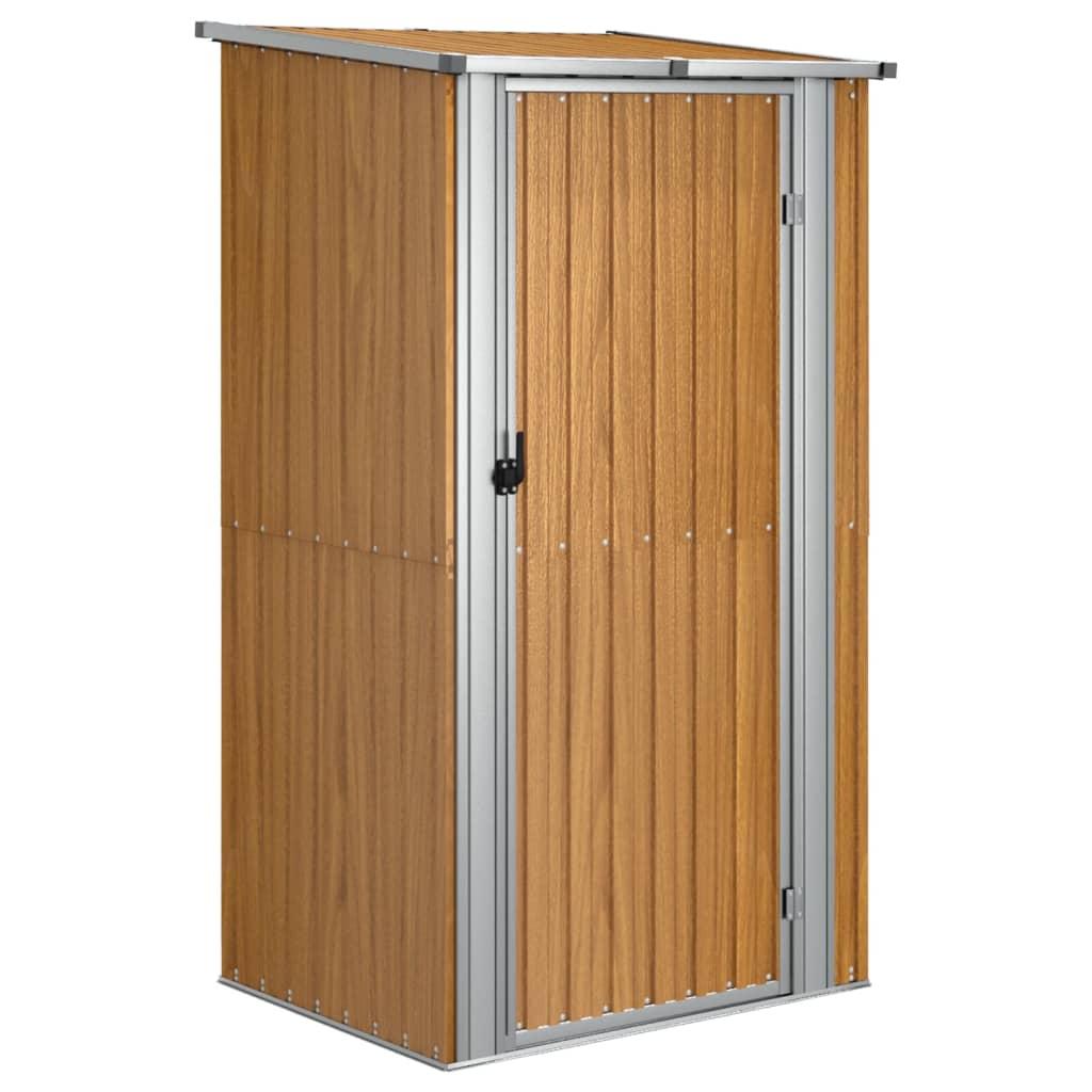 Caseta de jardín acero galvanizado marrón claro 191x130x198 cm