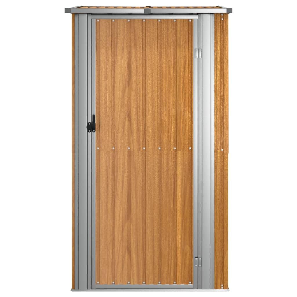 Caseta de jardín acero galvanizado marrón claro 191x130x198 cm