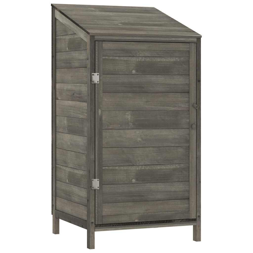 Cobertizo de jardín madera abeto maciza antracita 102x52x112 cm