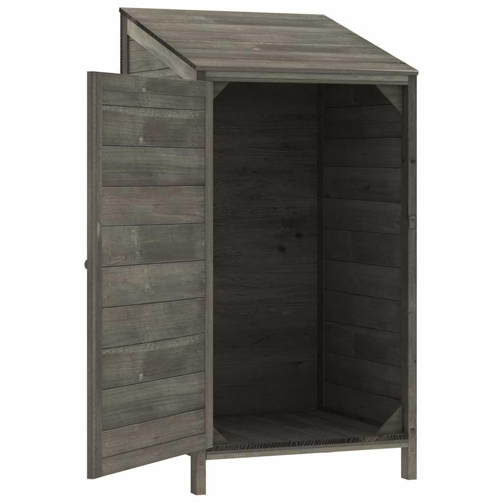 Cobertizo de jardín madera abeto maciza antracita 102x52x112 cm
