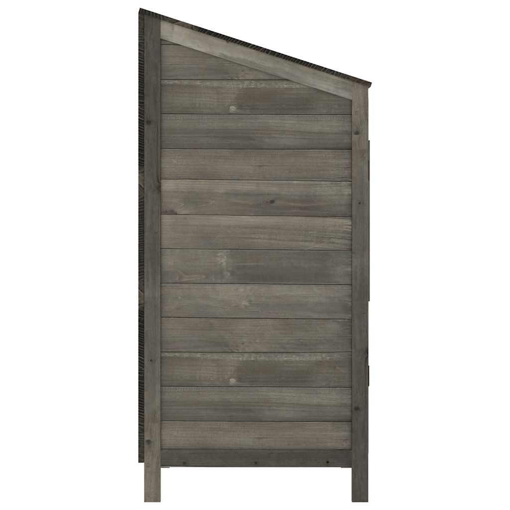 Cobertizo de jardín madera abeto maciza antracita 102x52x112 cm