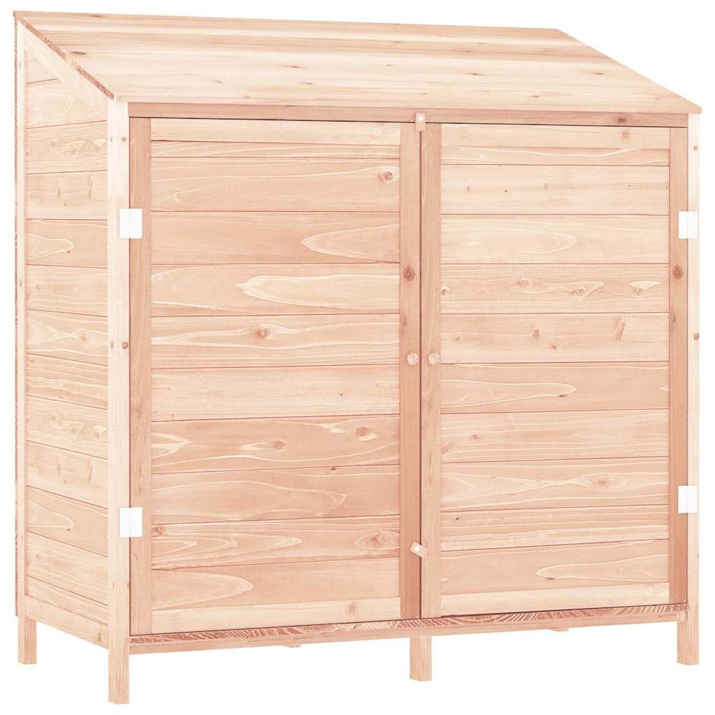 Cobertizo de jardín madera de abeto maciza blanco 102x52x112 cm