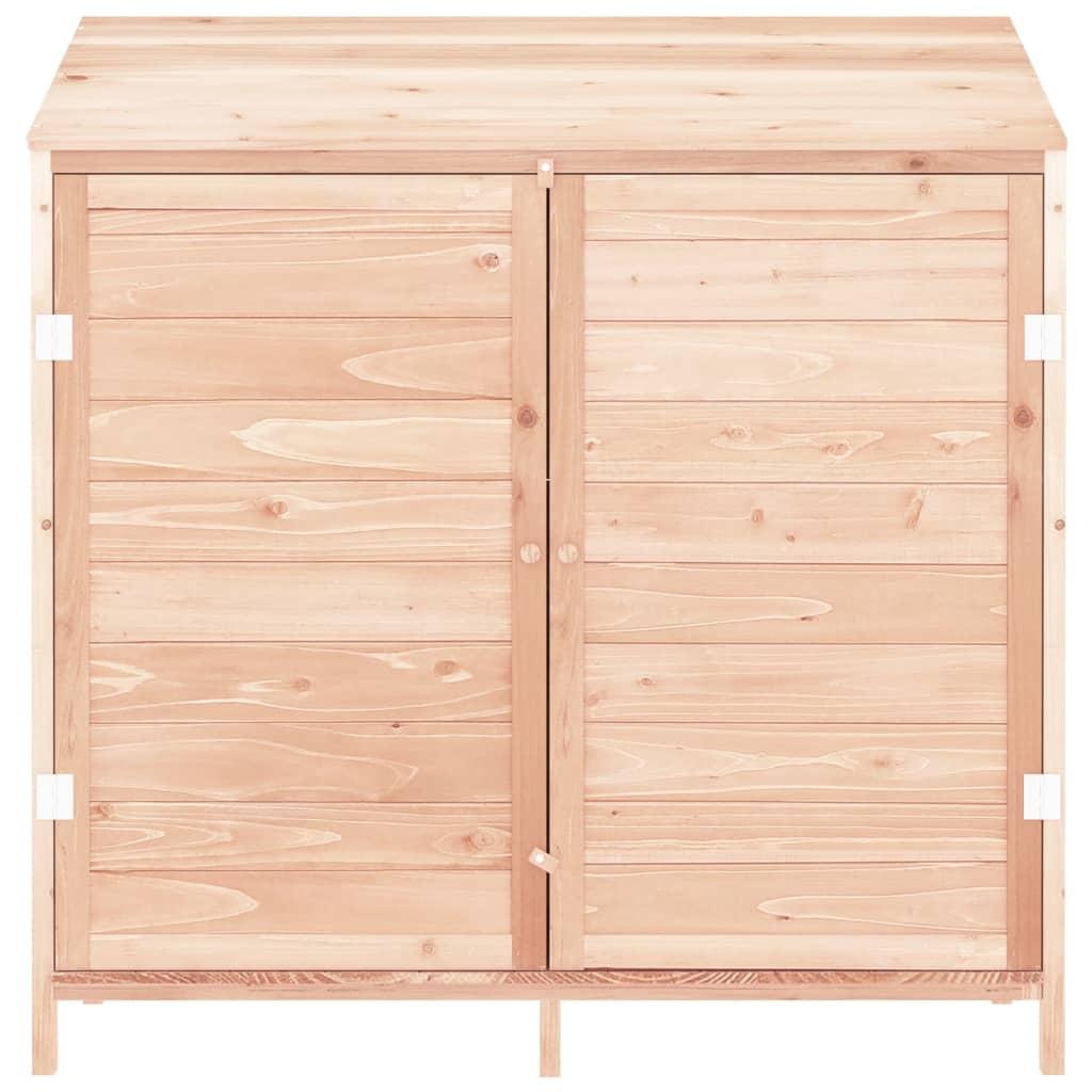 Cobertizo de jardín madera de abeto maciza blanco 102x52x112 cm