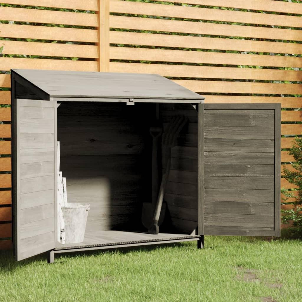 Cobertizo de jardín madera de abeto maciza blanco 102x52x112 cm