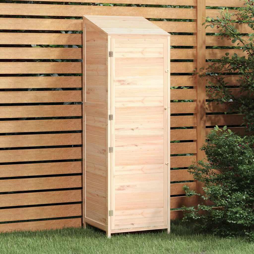 Cobertizo de jardín madera maciza de abeto blanco 55x52x174,5cm