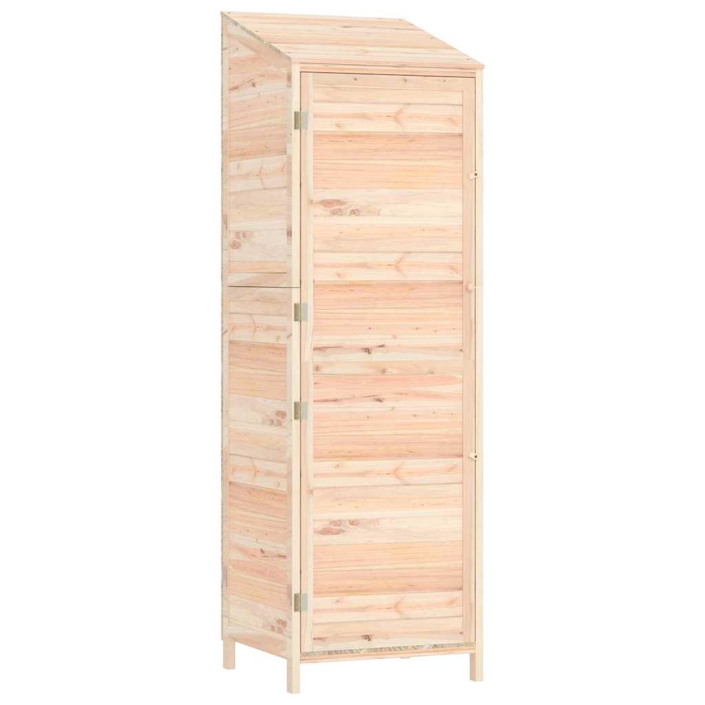 Cobertizo de jardín madera maciza de abeto blanco 55x52x174,5cm