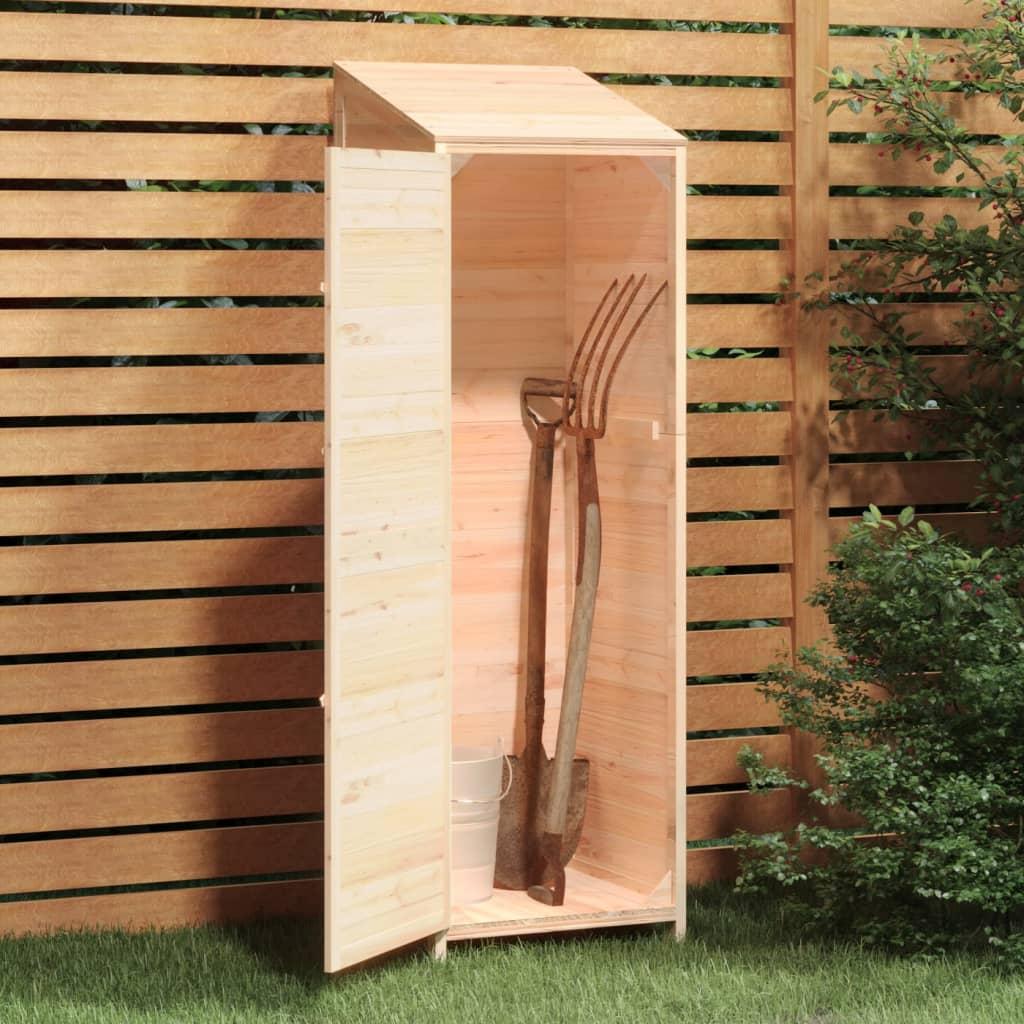 Cobertizo de jardín madera maciza de abeto blanco 55x52x174,5cm