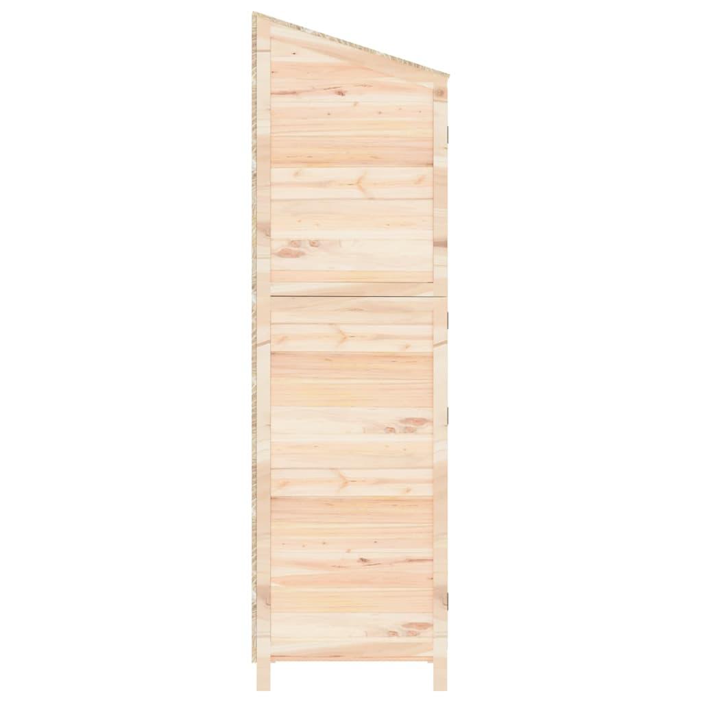 Cobertizo de jardín madera maciza de abeto blanco 55x52x174,5cm