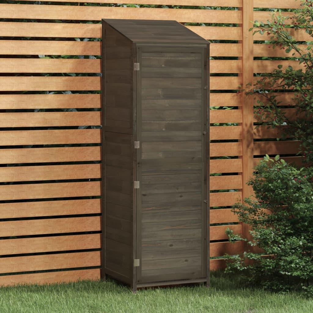 Cobertizo de jardín madera maciza de abeto blanco 55x52x174,5cm