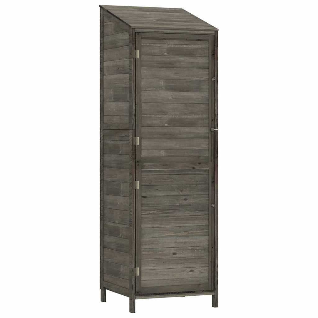 Cobertizo de jardín madera maciza abeto antracita 55x52x174,5cm