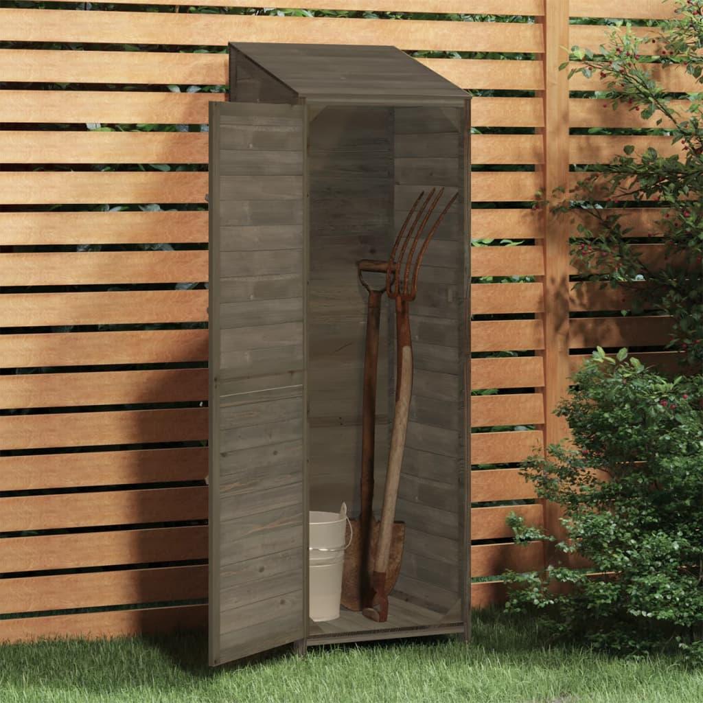 Cobertizo de jardín madera maciza de abeto blanco 55x52x174,5cm