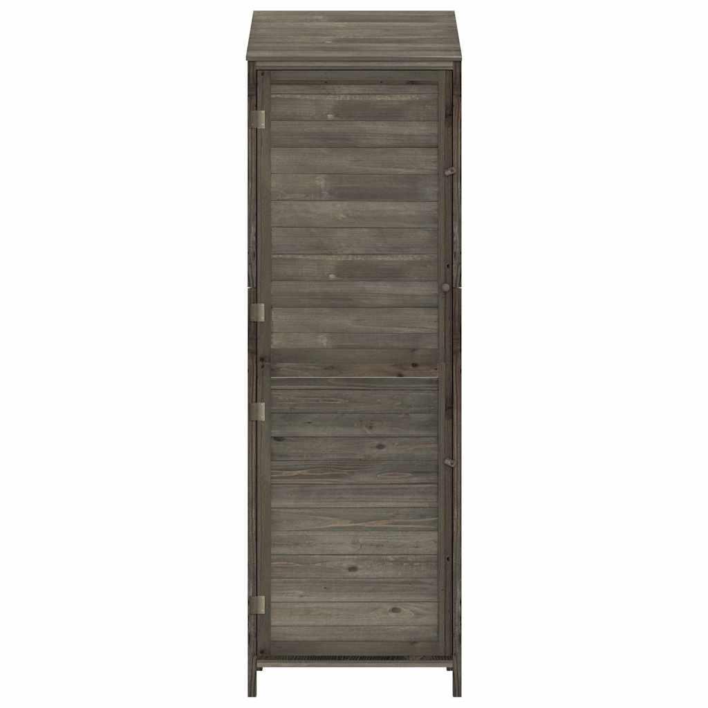 Cobertizo de jardín madera maciza de abeto blanco 55x52x174,5cm
